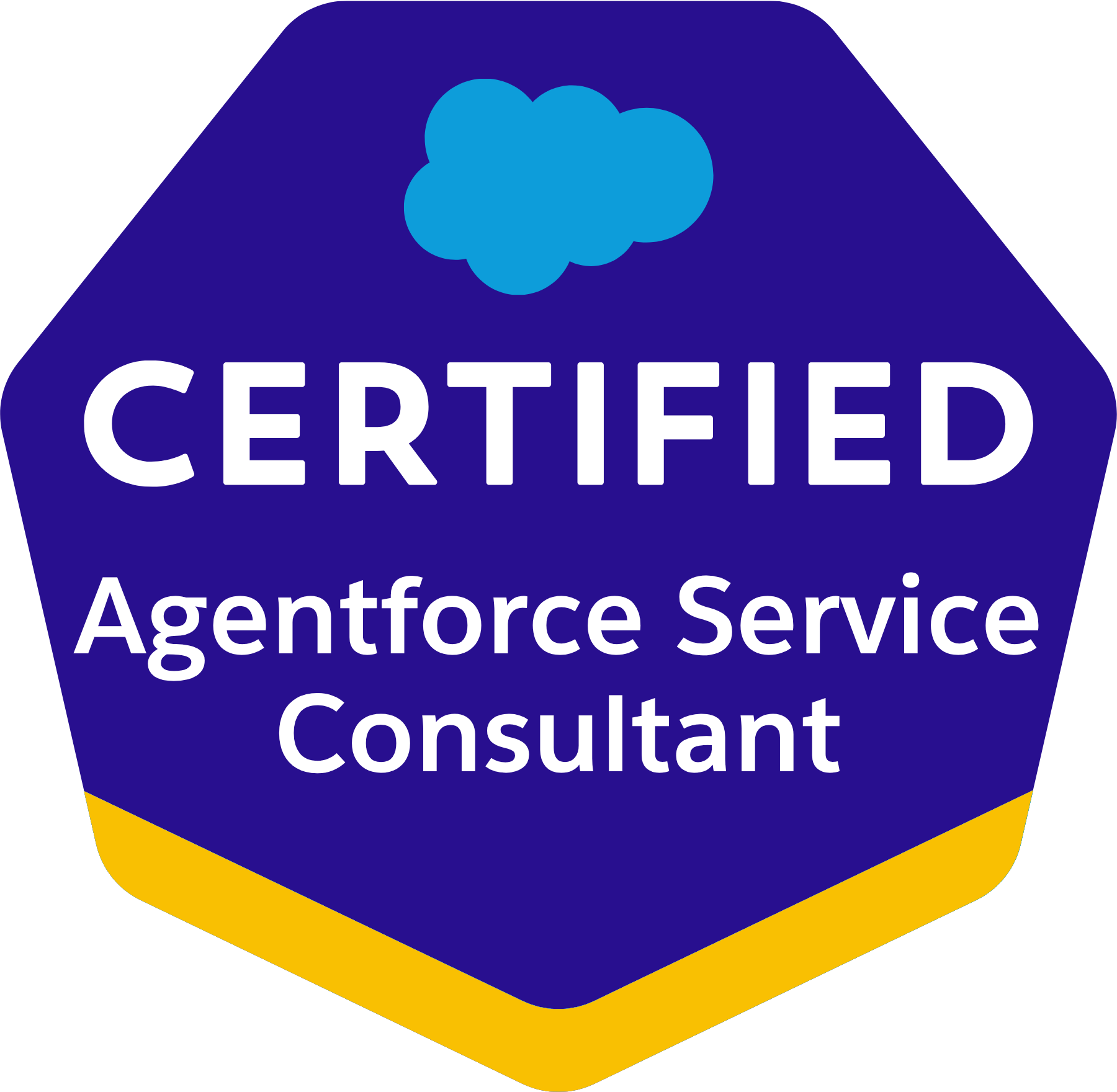 Insignia de la certificación Certified Agentforce Service Consultant
